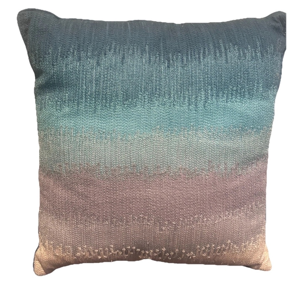 Pier 1 Teal and Cream Accent Pillow